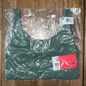 Capezio Safari Green Seamless Rib Bra Top - XS/S